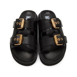 Moschino chunky black sandals